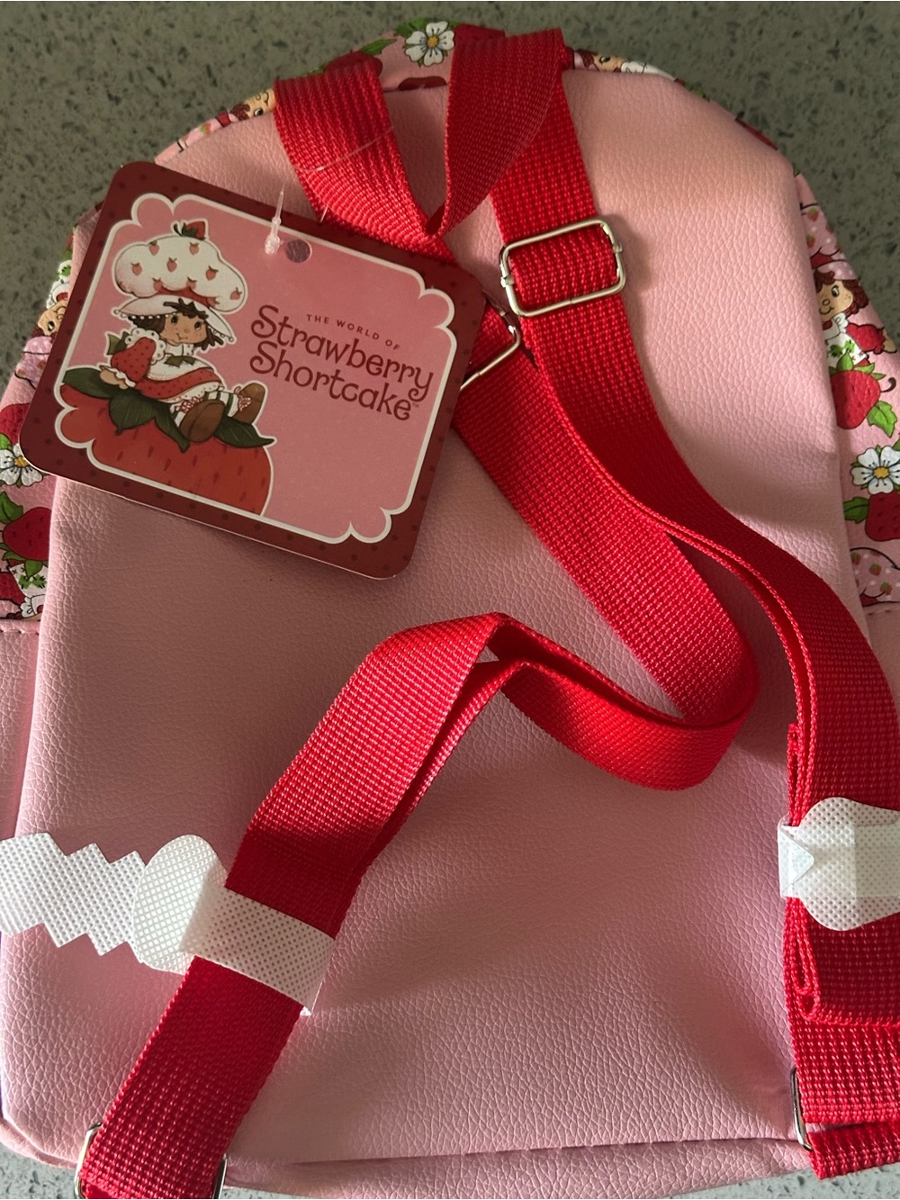 Pink Strawberry-Themed Kids Backpack with Cute Character - Picture 5 of 6
